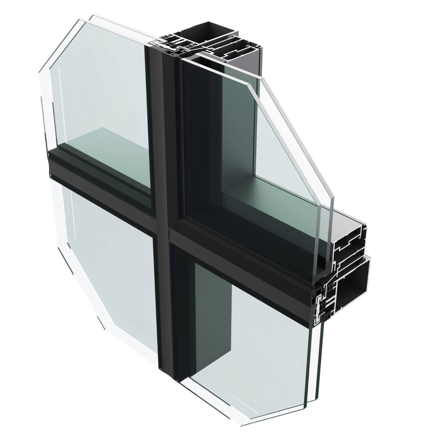 SFF Frameless Window  - Flush Aluminum Window System
