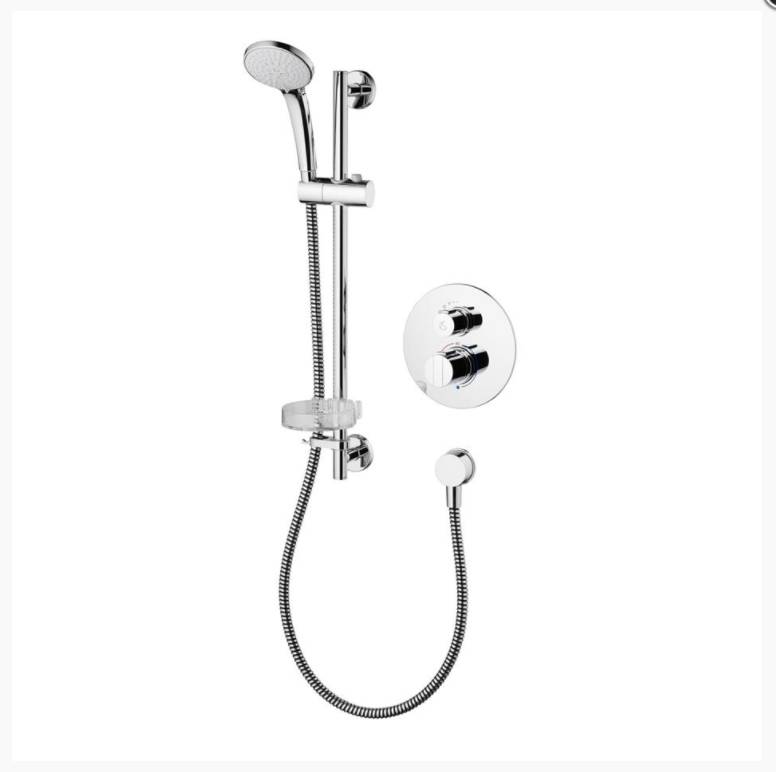 Concept Easybox Slim Built-In Thermostatic Shower Mixer Pack Round