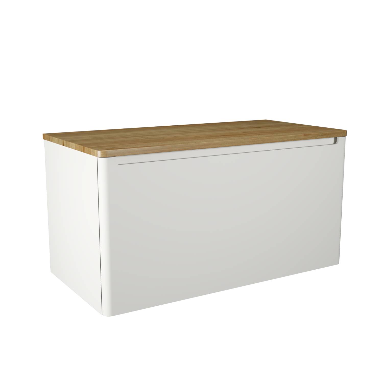 Artist 1000 Single Drawer Unit with Solid Oak Worktop - Bathroom Furniture