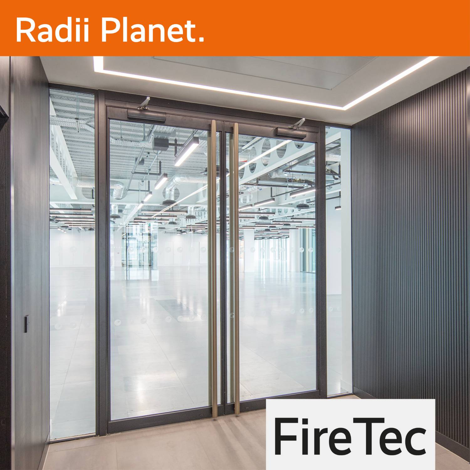 FireTec Ei30 Single Glazed Fire Rated Partition System (Micro Channel) and Doorset