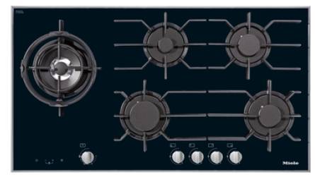 90cm Gas on glass hob 5 burner KM 3054-1