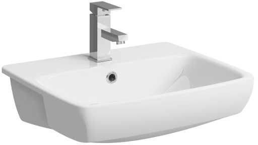 e100 Square Semi-recessed Washbasin