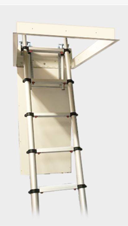 Insulated Metal Loft Hatch with Ladder – Picture Frame – U‑value 0.567 W/m²K - R12 Range - Loft Hatches Ceiling Panels