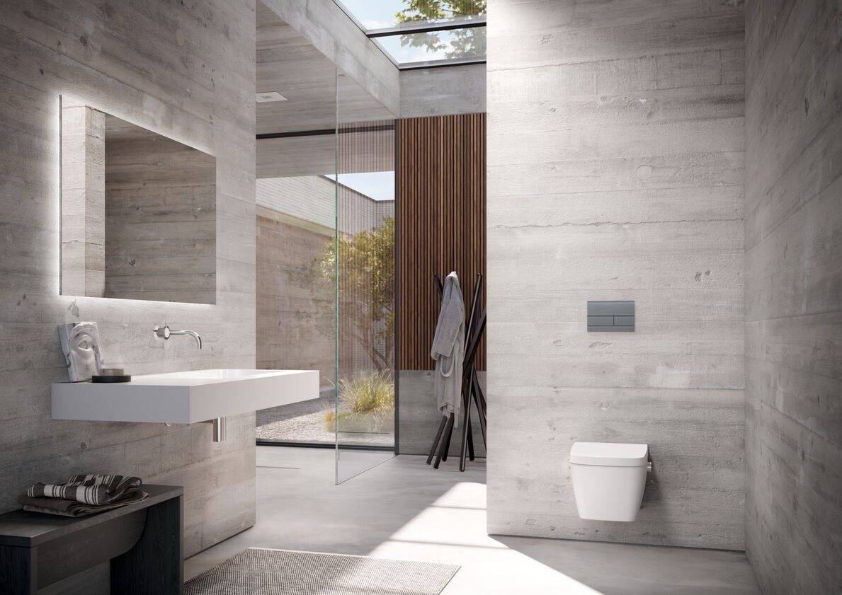 TECEsquare Satin Glass - Flush Plate