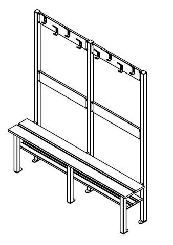 SSA Series Island Unit With Peg Rail