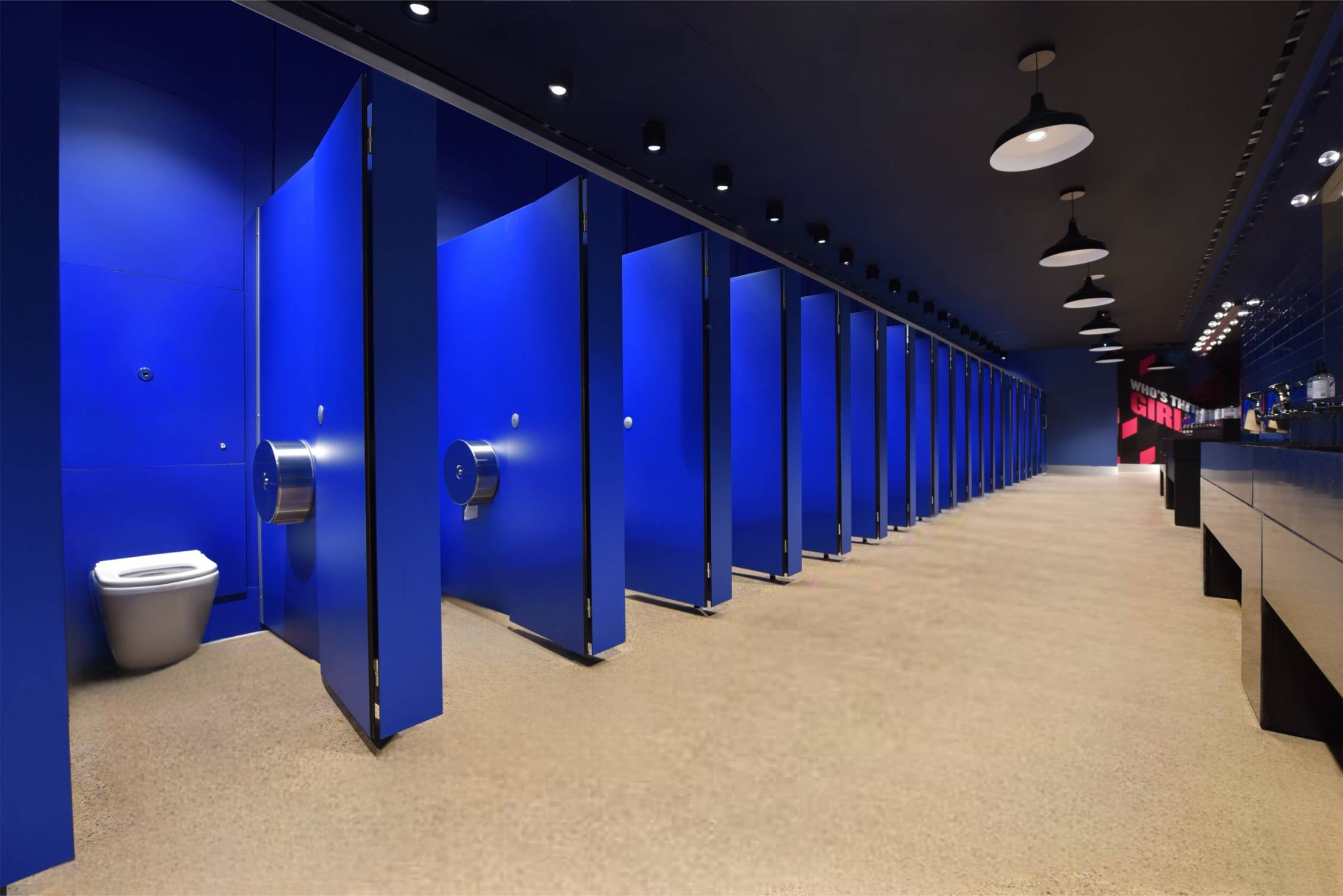 Planar 12mm or 20mm SGL WC Cubicles - Flush Fronted SGL Cubicle