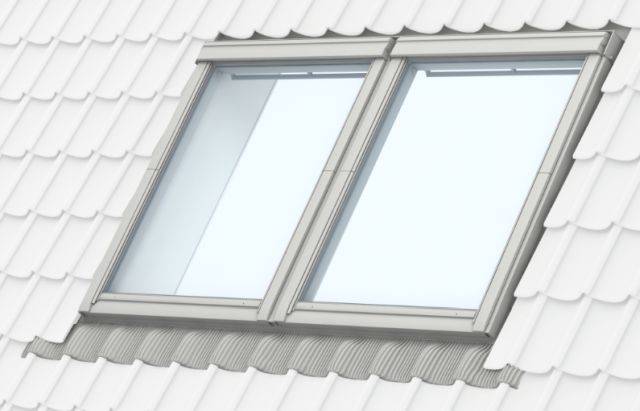 GGU Electric, White Polyurethane, Centre-Pivot Roof Window, Twin Installation