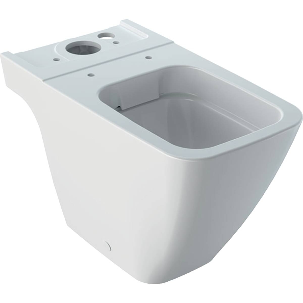 iCon Square Floor-Standing WC For Close-Coupled Exposed Cistern, Washdown, Shrouded, Rimfree