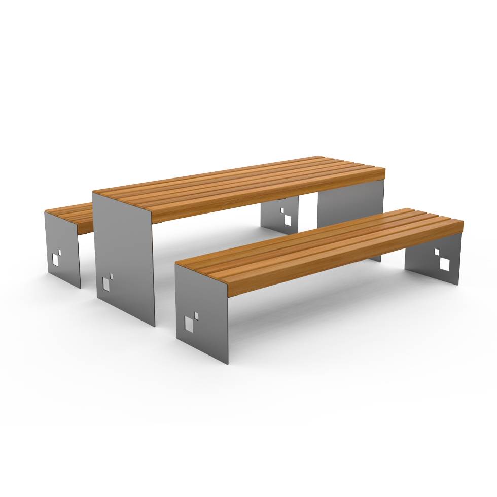 Squared Tables - Table/ Table and Bench Sets