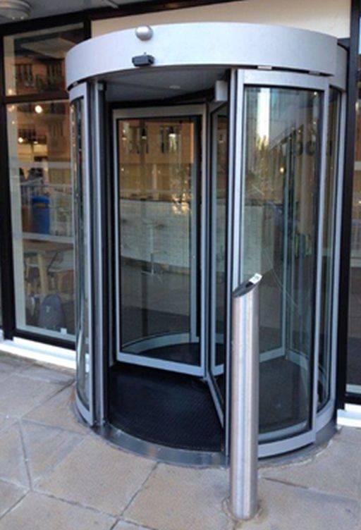 GyroSec FW Motorized Security Revolving Door - Semi-external, 3 wings and shutters