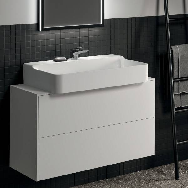 Conca 100 cm Wall Hung Short Projection Washbasin Unit