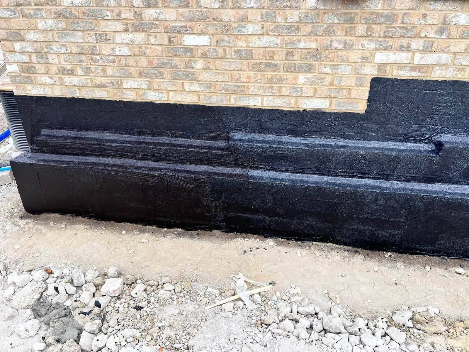 Flexible, Reinforced Waterproof Coating and Gas Barrier for Basements - Newton HydroBond 2K-Flex - Reinforced Flexible Waterproof Coating