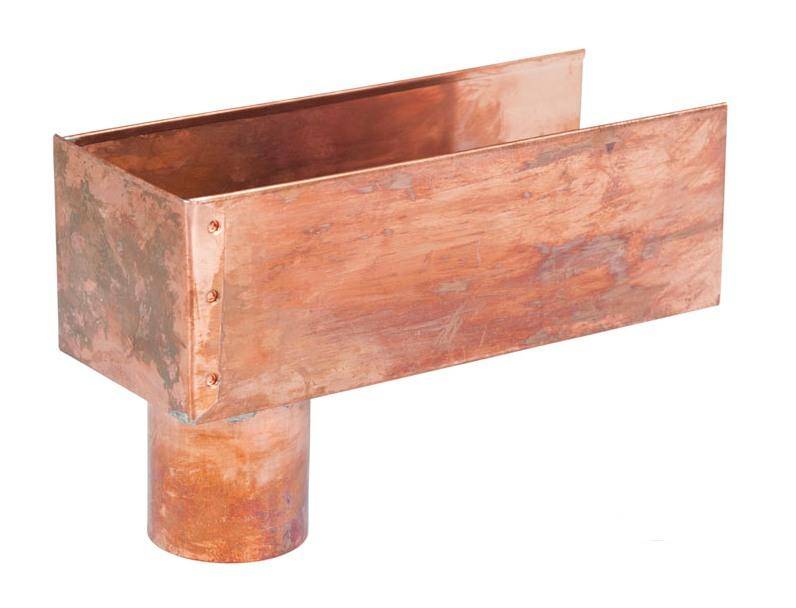 COPPER BOX SCUPPER - OPEN TOP