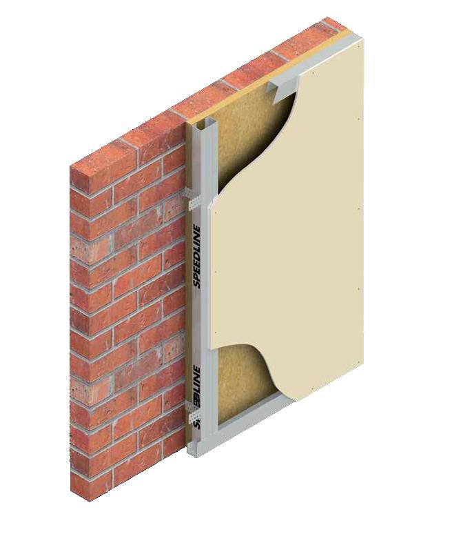 SPEEDLINE Wall liner System Utilising Knauf Board