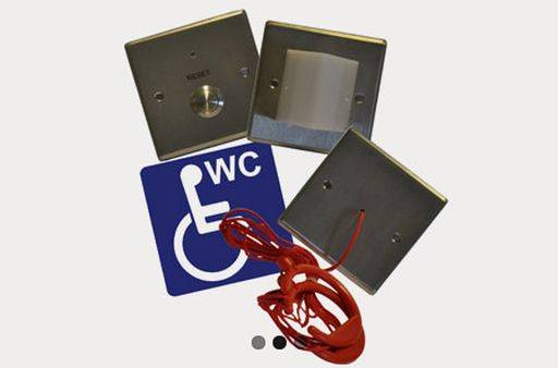 CARE2 Emergency assistance/toilet alarm kit - Stainless steel