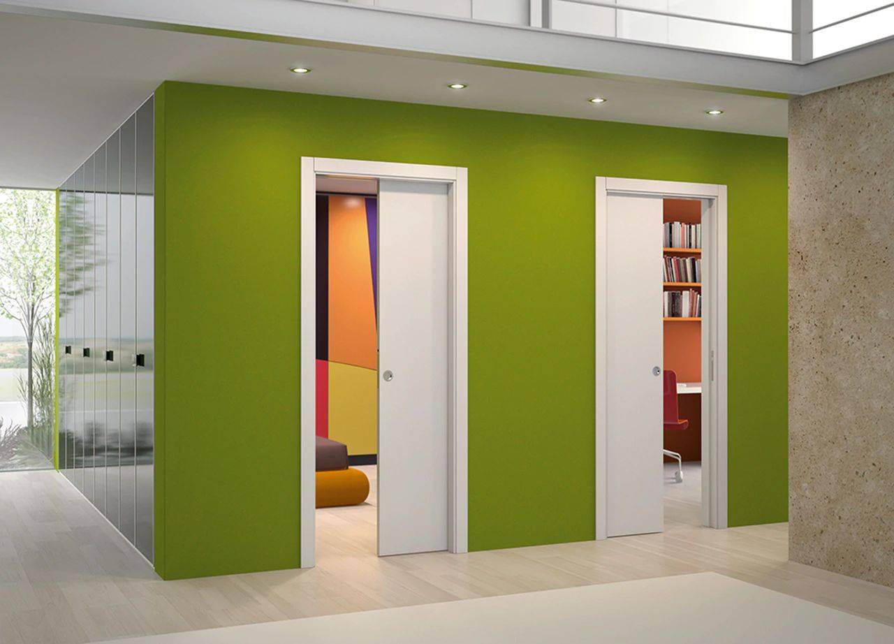 Unilateral Two Single Pocket Doors into the Same Pocket