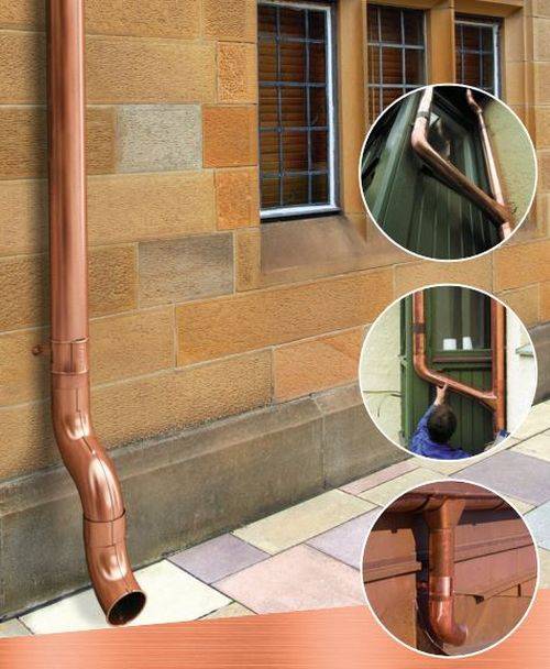 Rainline Natural Copper Rainwater Downpipe