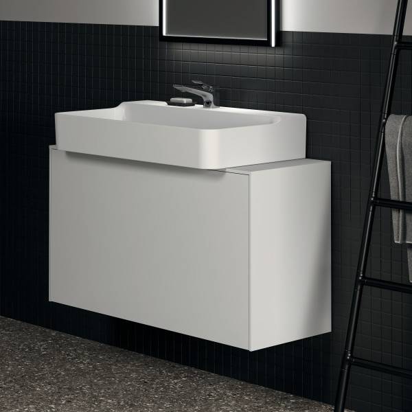 Conca 100 cm Wall Hung Short Projection Washbasin Unit, Centre Cutout