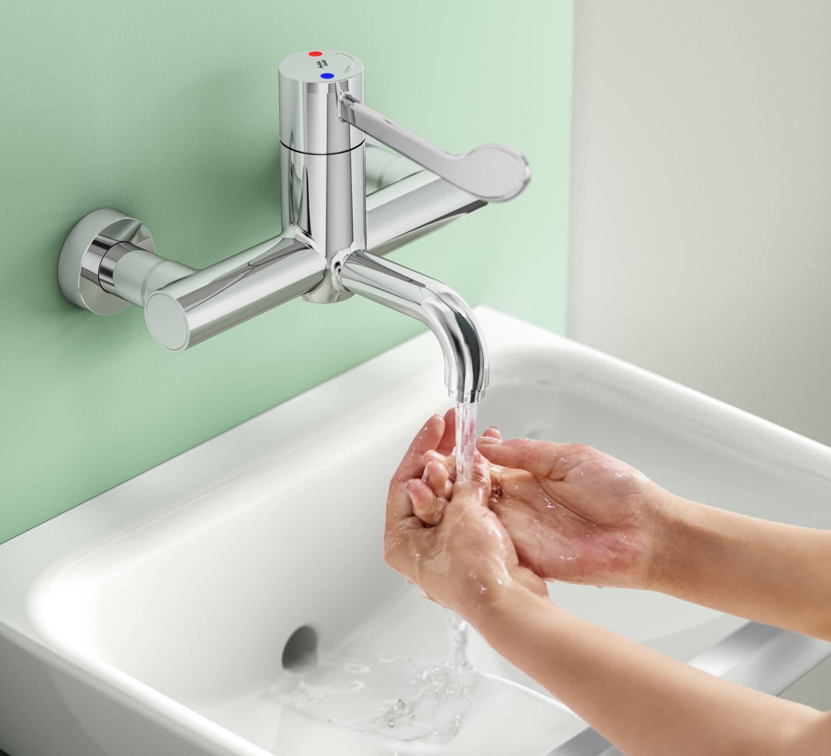 Markwik 21+ Comfort SQ Panel Mounted Mixer With Detachable Spout – Non-Thermostatic (PBV)