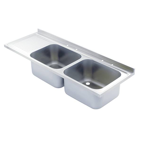 Sink Top Double Bowl Single Drainer Vantage Products Nbs Bim Library