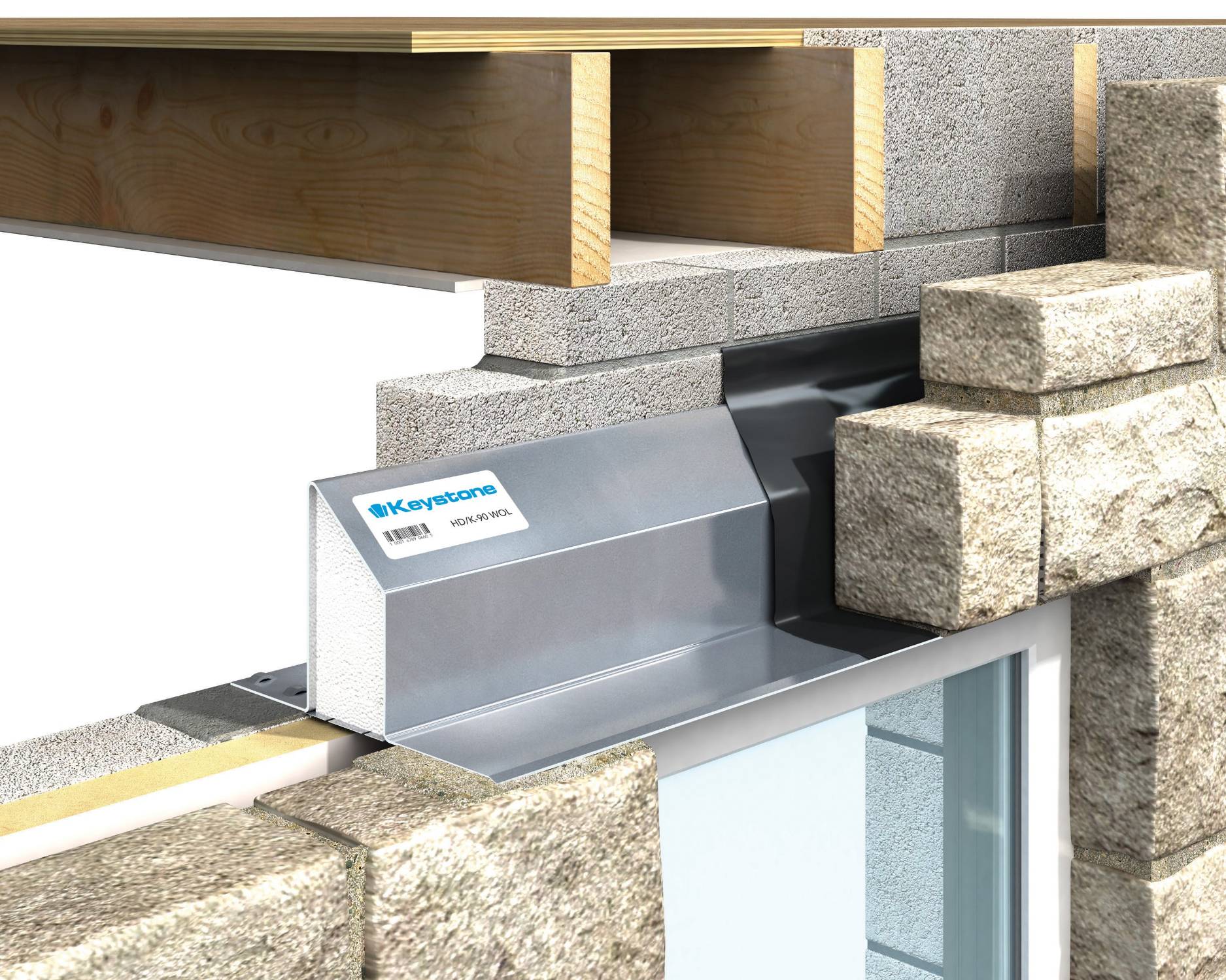 Keystone Cavity Wall Lintels - Wide Outer Leaf - Standard/ Heavy/ Extra Heavy/ Extreme