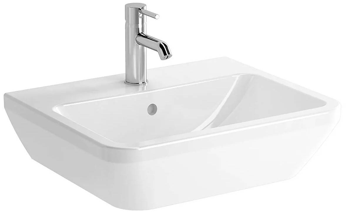 7049L003-0001- Integra Square washbasin, 55x45cm, 1 tap hole with overflow hole - Washbasin