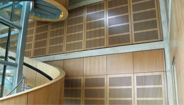 Slotted Acoustic Wall Lining