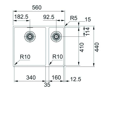 Franke Sirius SID Bowl Undermount Sink - Kitchen Sink