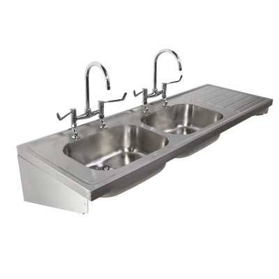 Stainless Steel Double Sink and Drainer