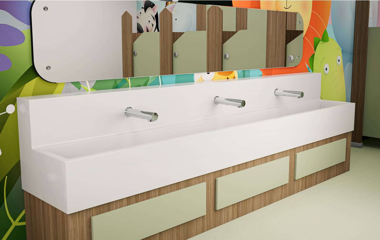 Washtrough for Schools (With Underpanels)