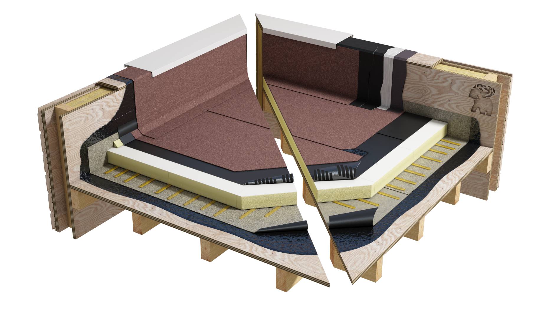 Sopralene Optima - Bituminous warm roof system (Timber Deck)