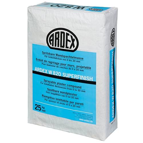 ARDEX W820 SUPERFINISH Universal Finishing Plaster