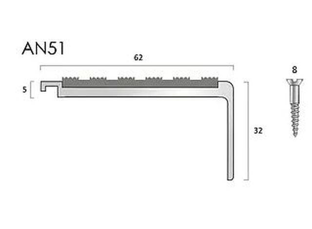 AN51 Aluminium Stair Nosings