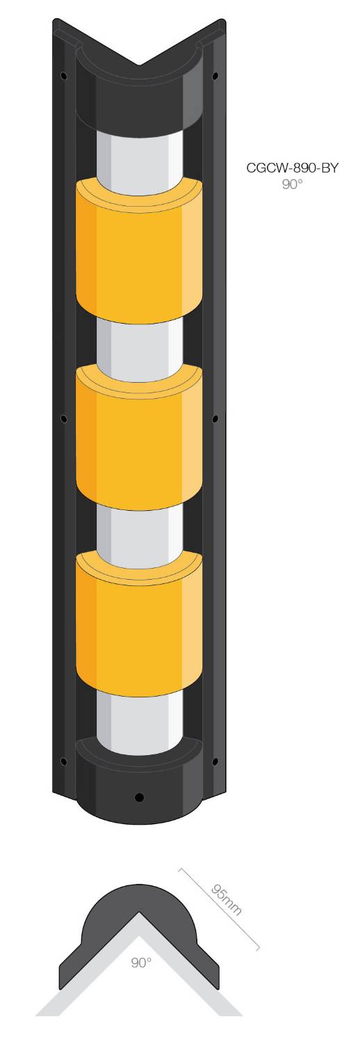 CGCW-890-BY Reflective Corner Guard