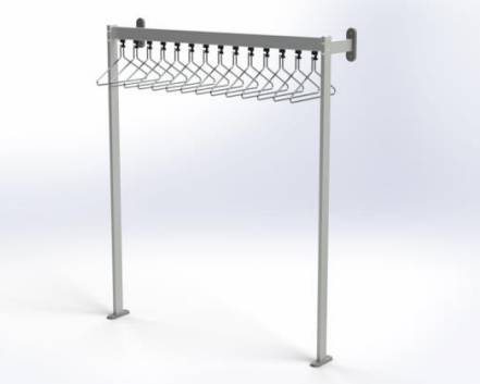 FS70 Floor Fixed Coat Rails