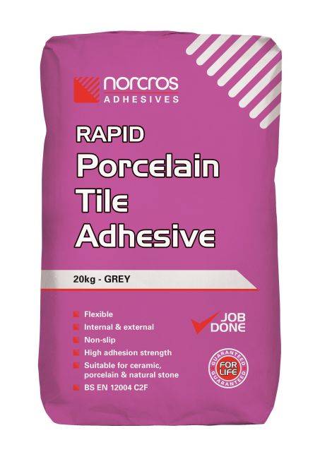 Rapid Porcelain Tile Adhesive - Flexible Cementitious Tile Adhesive