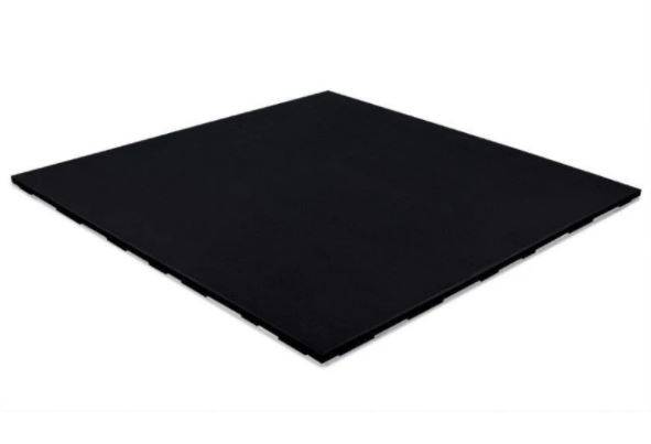 Sprung Interlocking Premium Black Gym Floor Mat - Konnecta Velvet Black Design