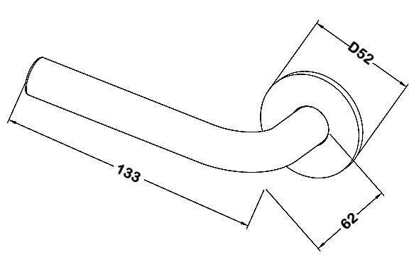 Premium Range Round Lever Handle on Slimline Rose - Door Handles (CH298) - lever handles