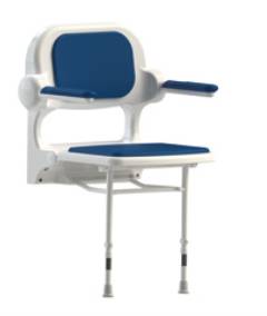 2000 Series Standard Fold Up Shower Seat with Back & Arms