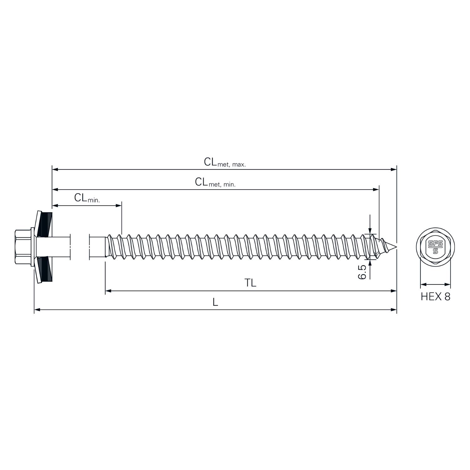 Self Tapping Fasteners for Swimming Pools TD -S (R5) 