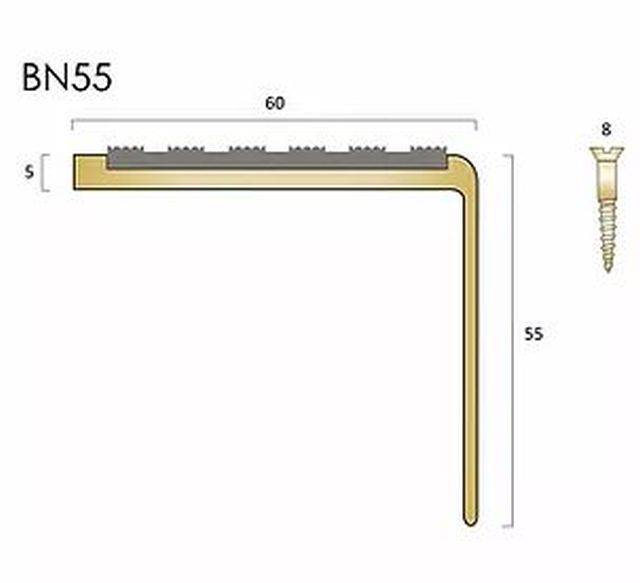 BN55 Brass Stair Nosings