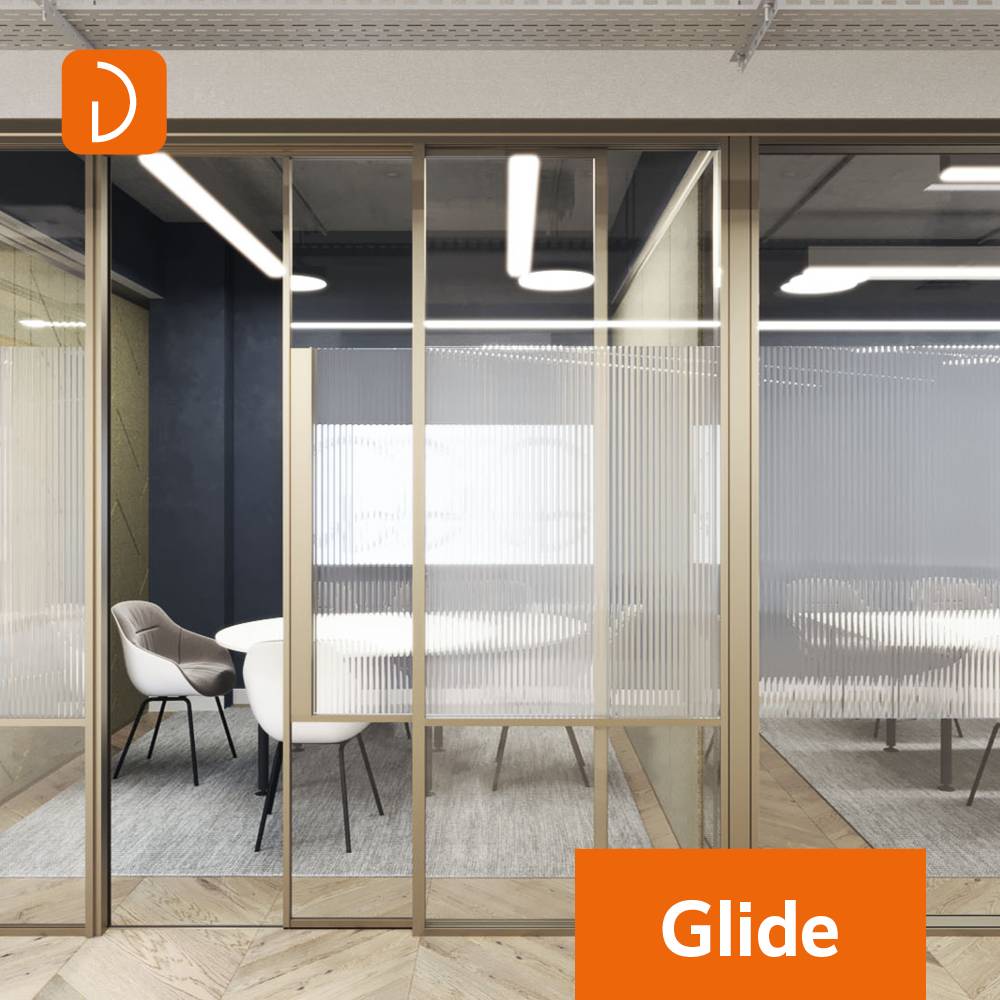 Glide Single Glazed Framed Sliding Acoustic Glass Door Up to 38dB