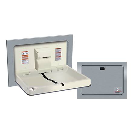 Baby Change Station Stainless Steel Clad Parallel