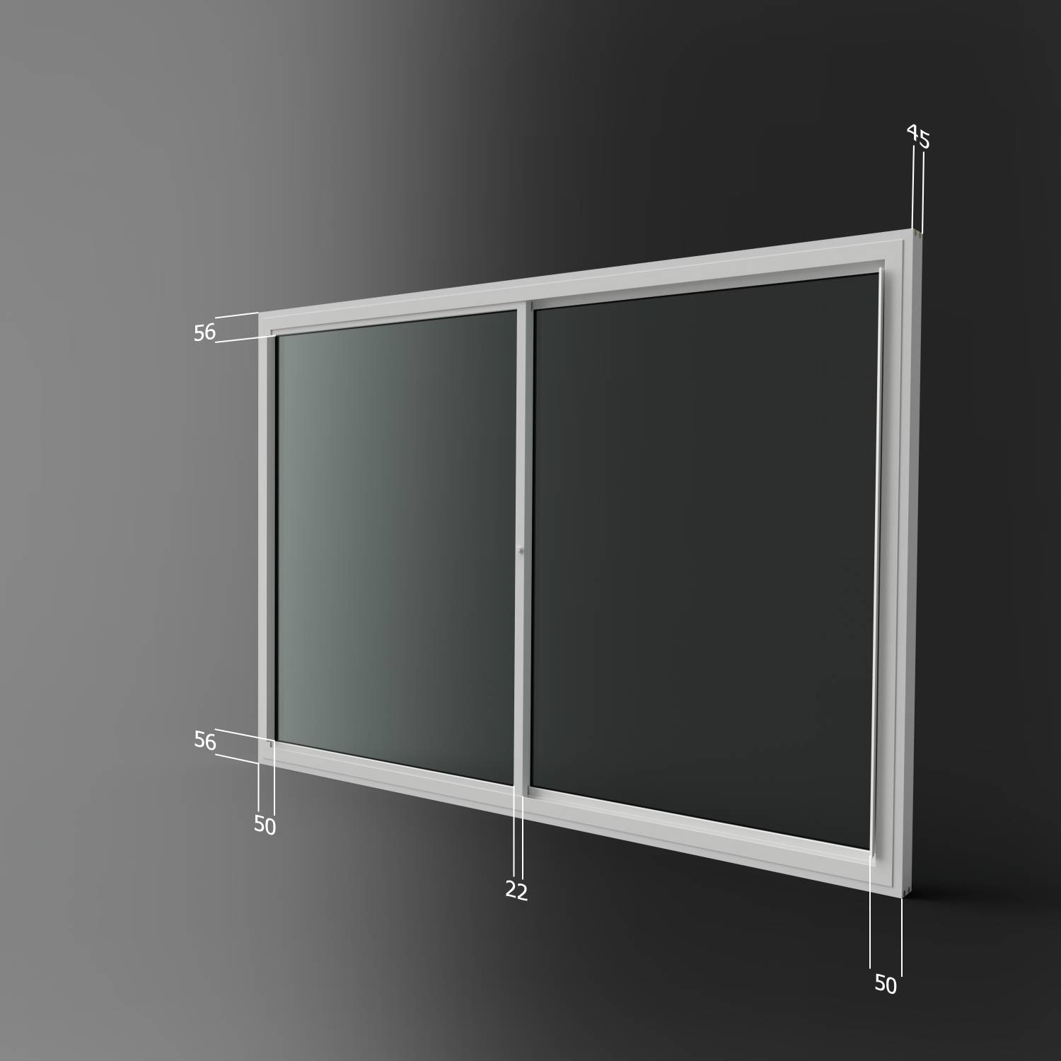 Horizontal Sliding Unit - Two Panel (HS2) - Secondary Glazing Unit