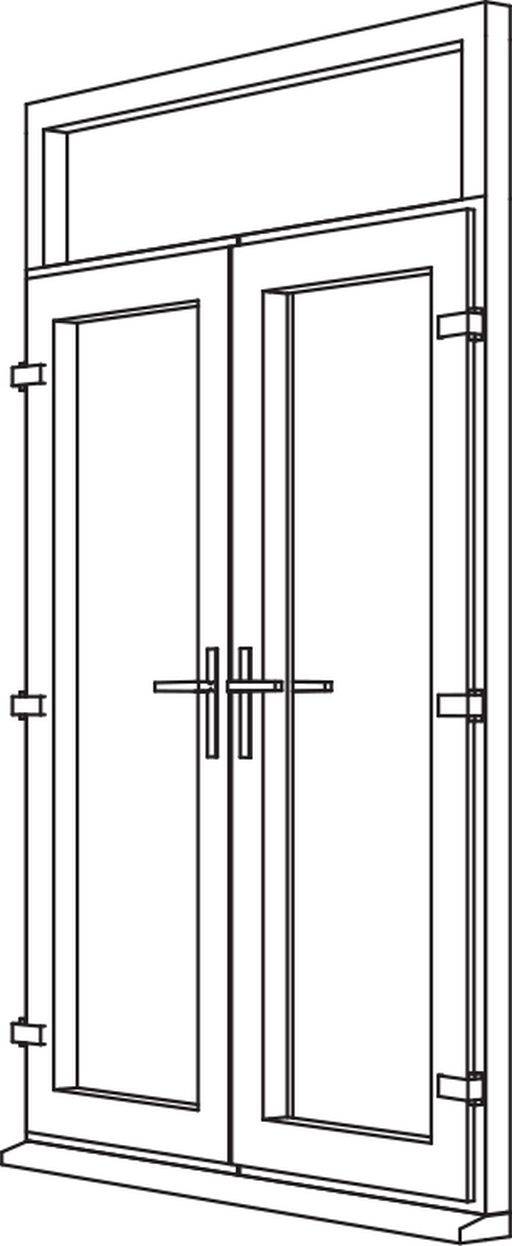 Heritage 2800 Flush French Door - F2 Open Out