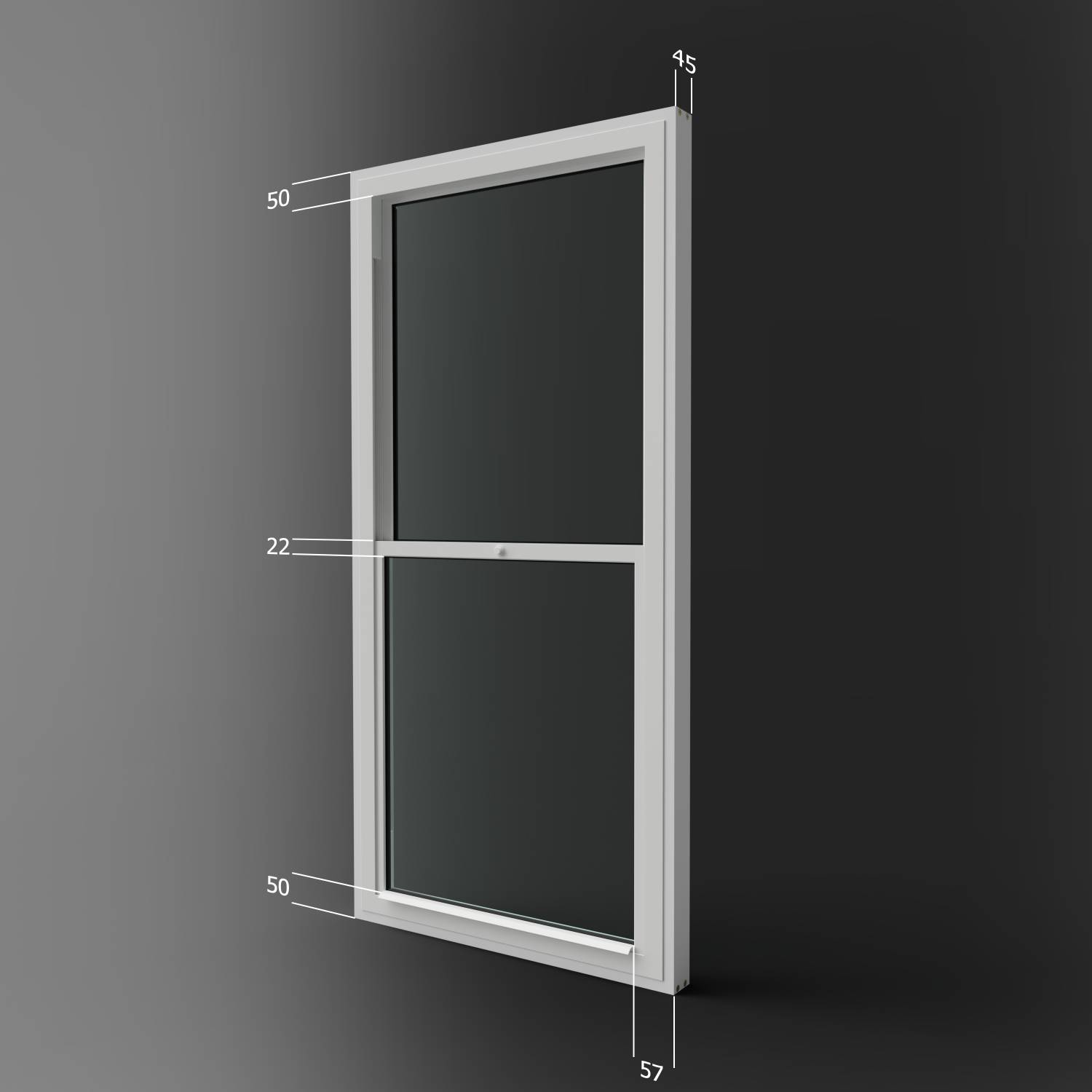 Slide Past Balanced Vertical Sliding Unit - Secondary Glazing Unit