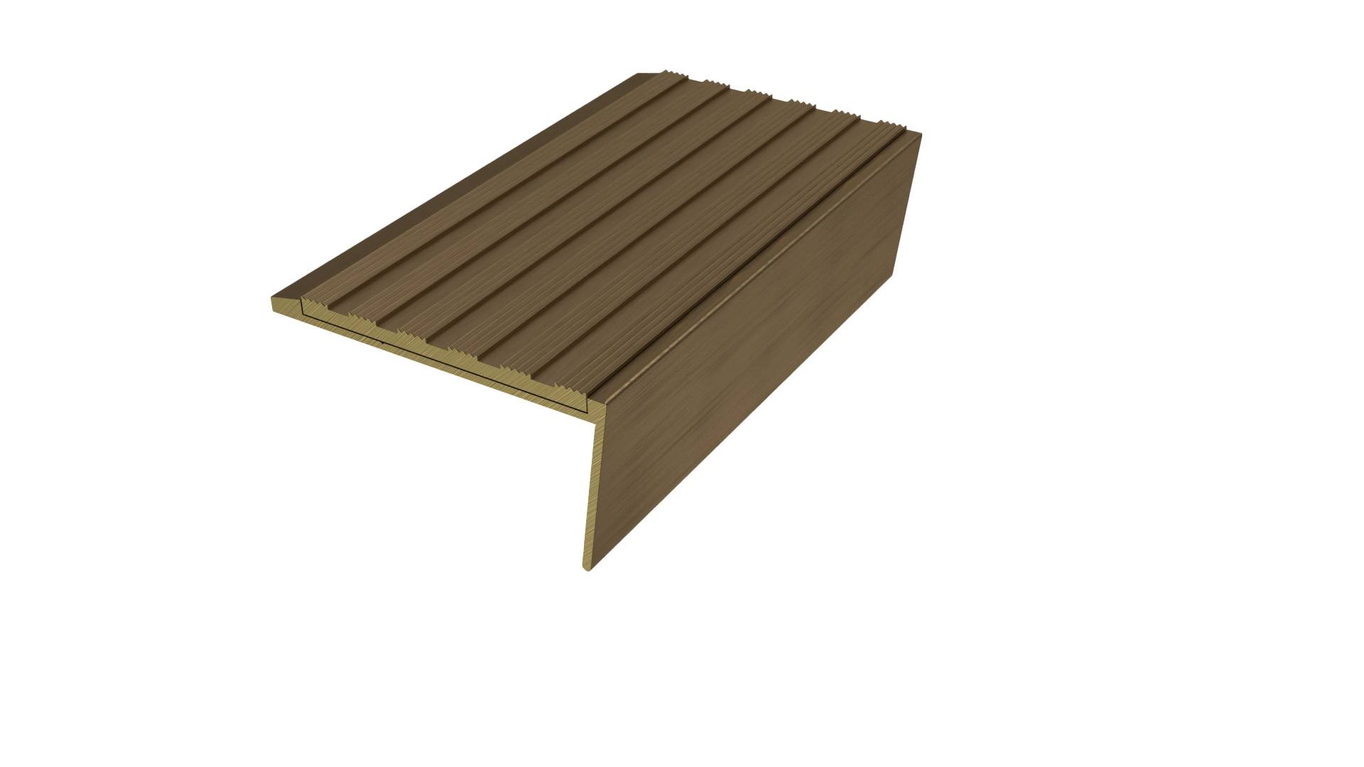 Brass Stair Nosings with Inserts 2 mm/ 2.5 mm/ 3.5 mm Gauge and Ramp Tread Profiles - Stair Edging