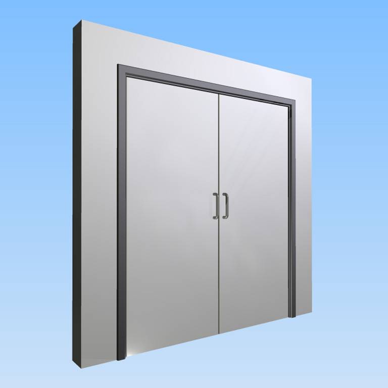 CS Acrovyn® Impact Resistant Doorset - Double leaf without vision panel