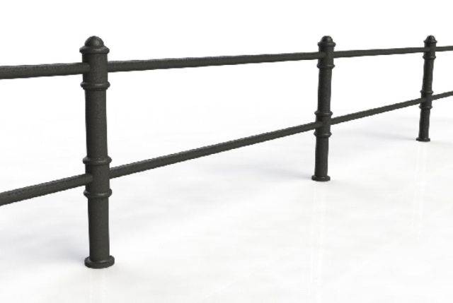 ASF Blenheim Recycled 2 Rail Cast Iron Post and Rail System