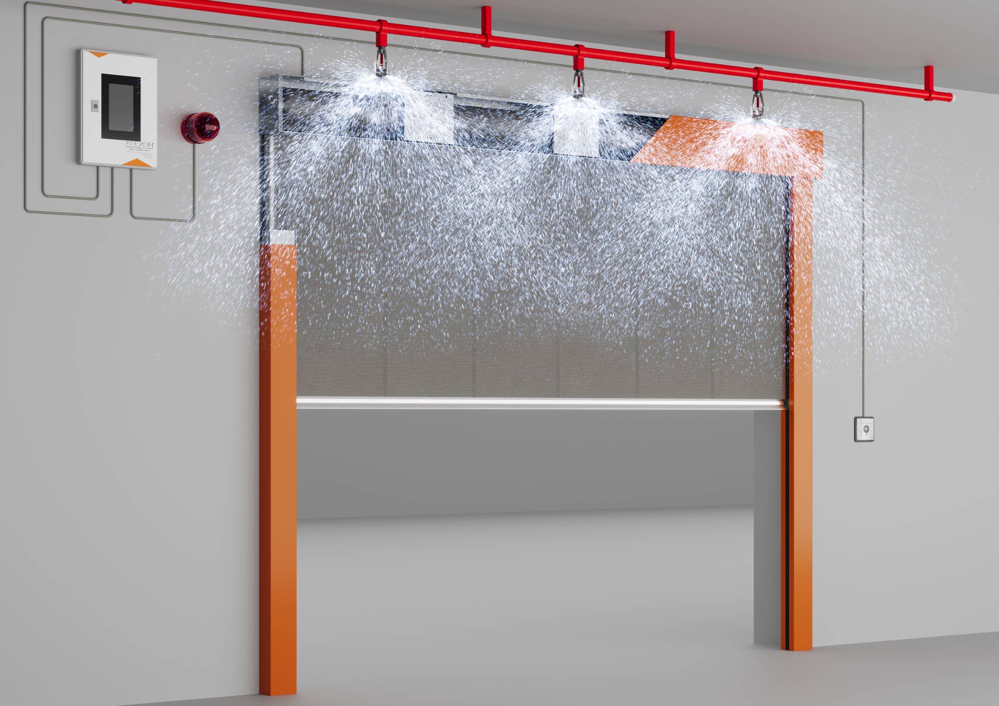 Vertical Fire Curtain - 180 min + Insulation - FC180EI - Fire Curtain